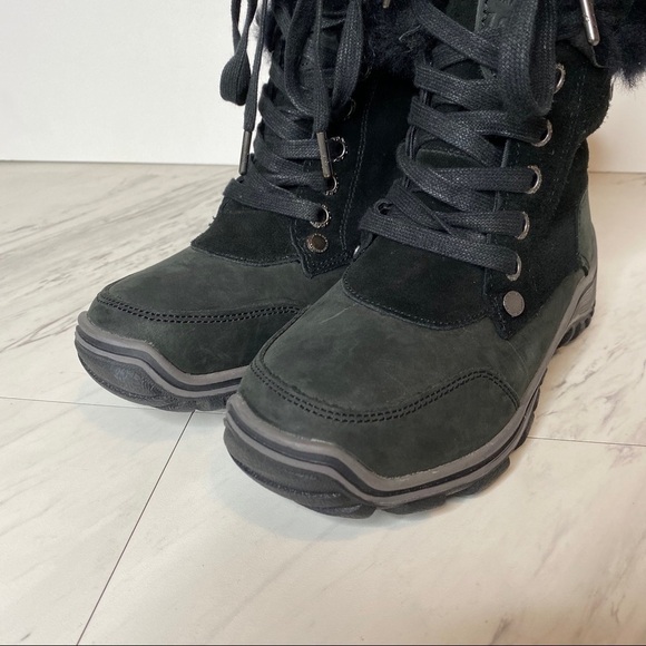 New! Pajar Abbie Sheepskin Black Winter Boot 5 5.5 - Picture 8 of 13